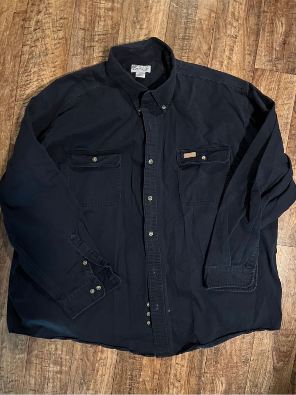 Carhartt FR LONG SLEEVE TWILL BUTTON-UP SHIRT men’s 3xl navy